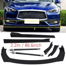 For Infiniti G37 Coupe Front Bumper Lip Spoiler Splitter Glossy Black Body Kits