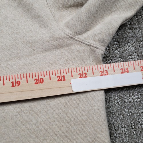 Turnbury Sweater Mens Large Beige Collared 1/4 Zip Pullover 100% Cotton Leather - Picture 8 of 9