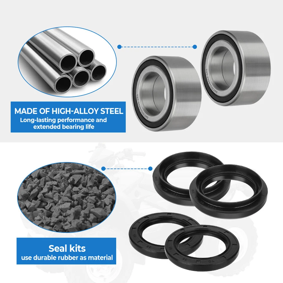 Front Wheel Bearing & Seals for Honda Foreman Rubicon 400 450 500 Rincon 650 680 - Image 4 of 4