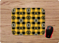 BOSTON BRUINS PATTERN CUSTOM NEOPRENE DESK MAT MOUSEPAD HOME SCHOOL OFFICE GIFT