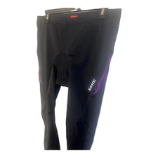 Santic Cycling Leggings Size 2XL Padded Athletic Leggings black & purple pants