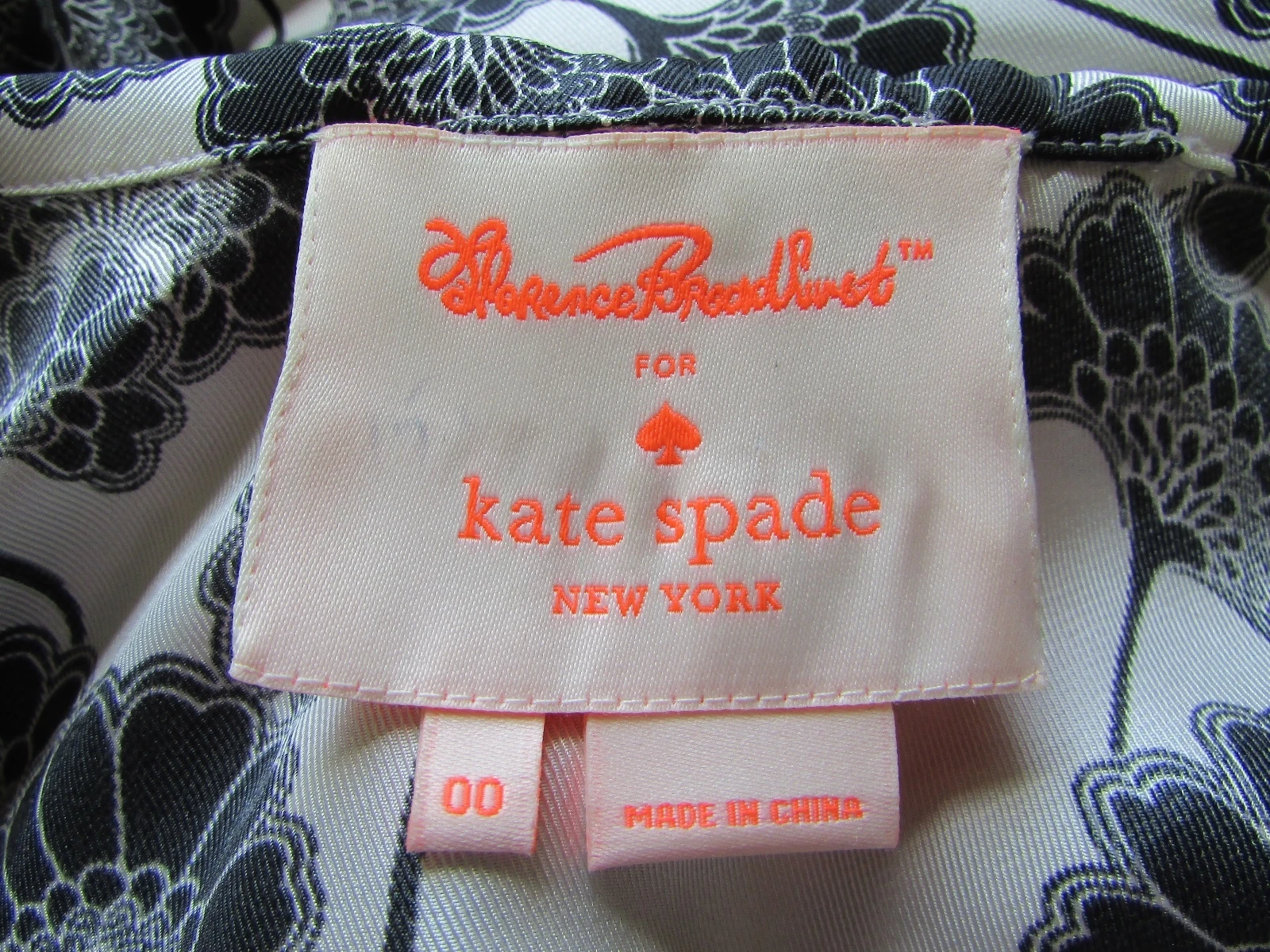 Abito Kate Spade Florence Broadhurst giapponese floreale tubino seta tg 00