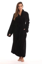 Just Love Velour Kimono Robe Hooded Bath Robes for Women Maxi Length