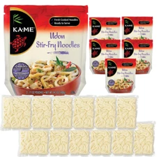 Udon Noodles - Fresh Cooked Stir Fry Noodles 14.2 Oz (Pack of 6), No Preservativ