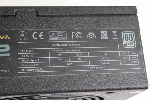 EVGA Supernova 1600 T2 Titanium Power Supply 1600w 220-T2-1600 - Picture 3 of 10