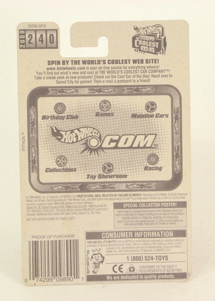 Hot Wheels 2000 Scorchin' Scooter #994  Mattel    @3 - Image 2 of 2