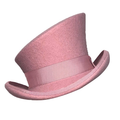 NEW HOT Asymmetric Top Hat Wool Hat Unisex Punk Hat Fashion Top Hat Ribbon Hat - Picture 9 of 36