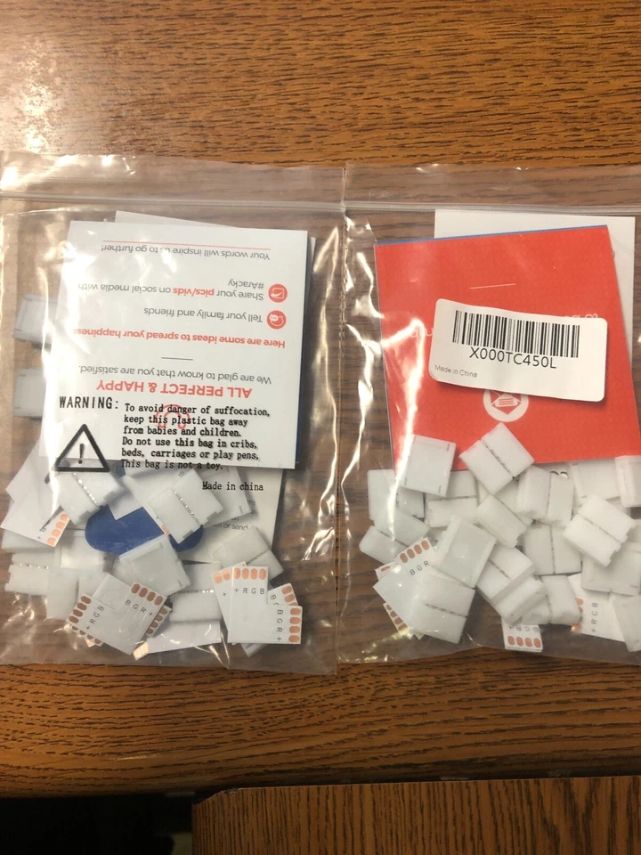 L Shape 4-Pin LED Connectors 10 pcs Adapter for SMD RGB - 2 PAK - Image 2 of 2