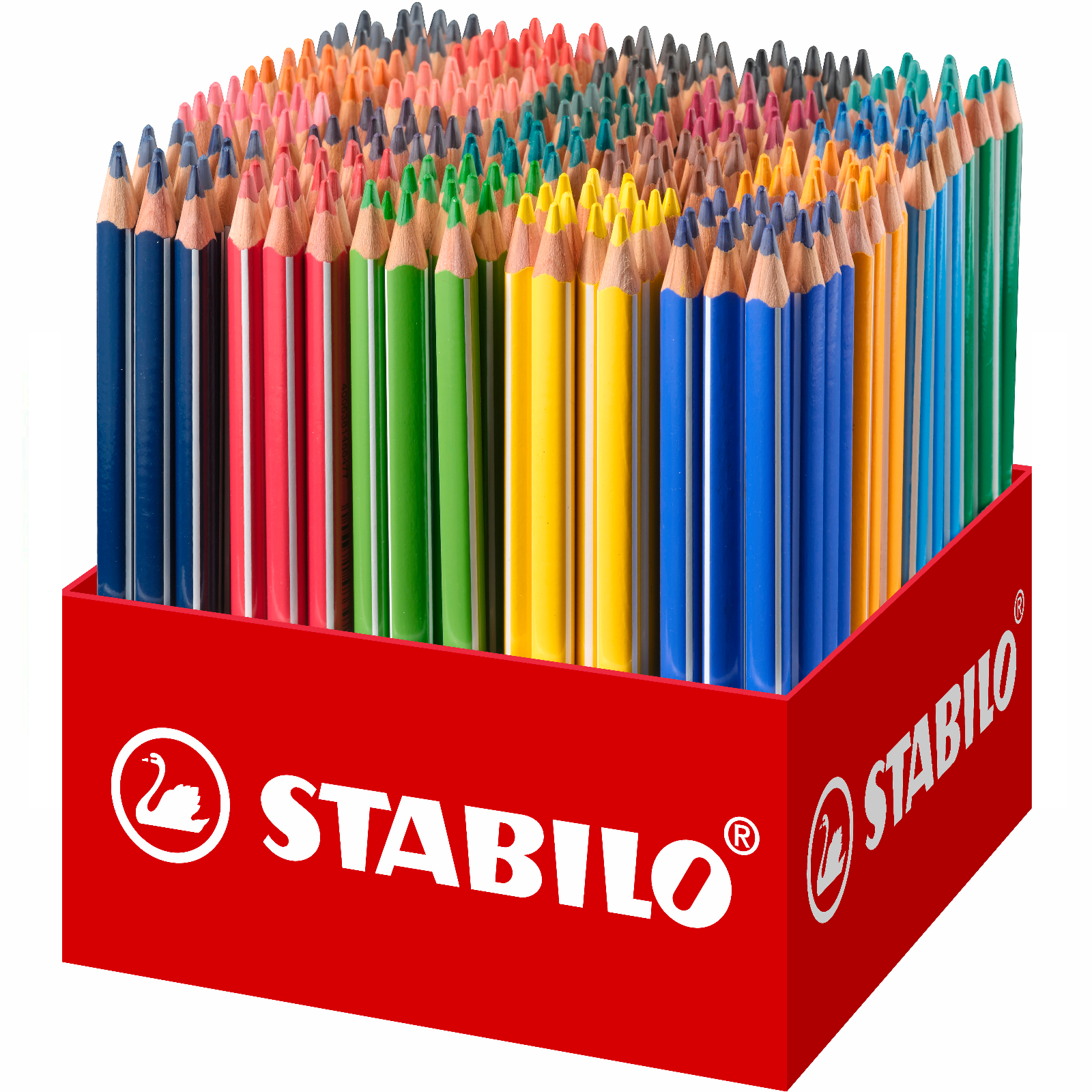Triangular Colouring Pencil - STABILO Trio thick - Classpack of 300 Assorted