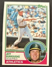 1983 Topps Jeff Burroughs Baseball Card #648 Athletics DH-OF VG O/C