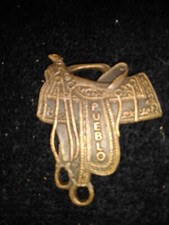 R.T.Frazier Famous Pueblo Saddles Watch Fob 2 in x  1 1/2 .