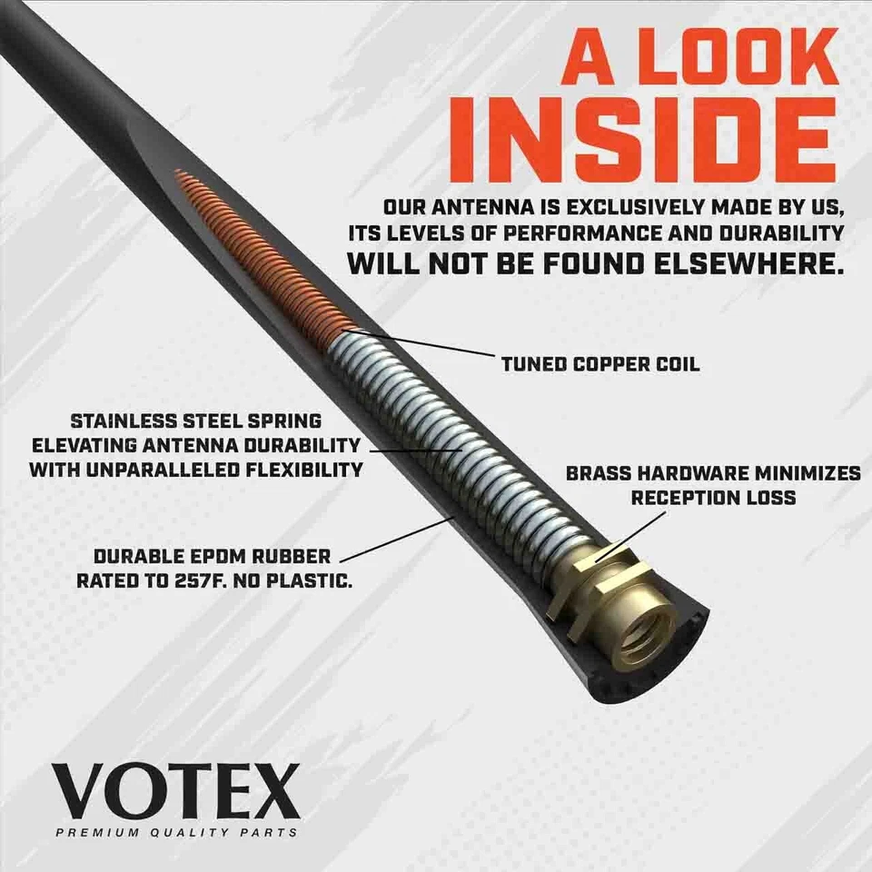 **THE ORIGINAL** 6 3/4" SHORT ANTENNA MAST - FITS: 2020-2026 GMC Sierra 2500 - Image 2 of 4