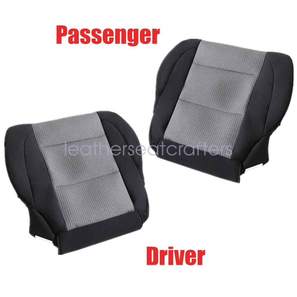 Cubierta de asiento inferior de tela negra/gris para conductor y pasajero Nissan Titan 2005-2007 Foto 3 de 4