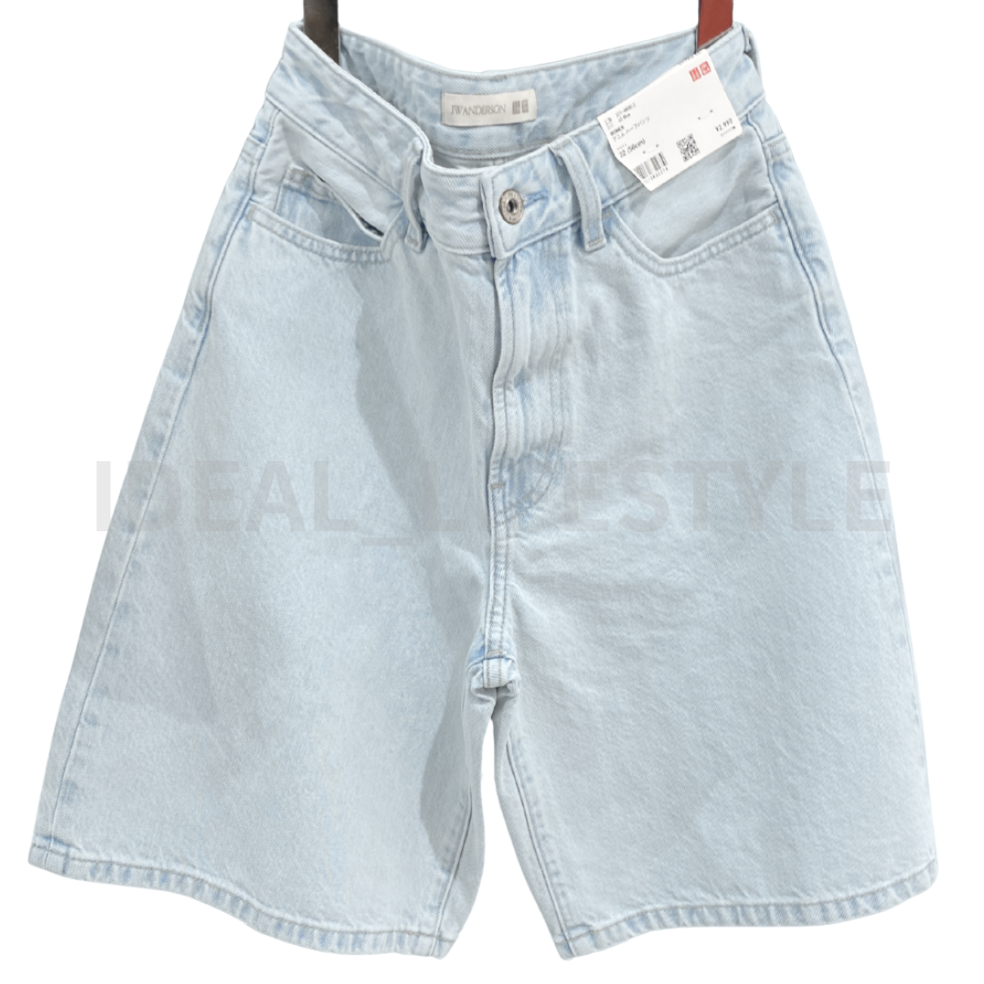 UNIQLO JW ANDERSON Denim Half Pants 21-29 Shorts 100% Cotton Women