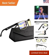 Stylish Blue Light Blocking Glasses - 65% Protection for Gamers & Professionals