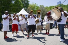 Southern Komfort Brass Band performs Chicago Blues Festival June 1- Old Photo 1