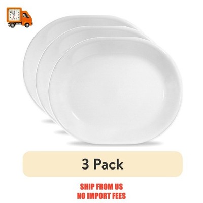 (3 pack) Corelle Winter Frost White 12.25'' Serving Platter