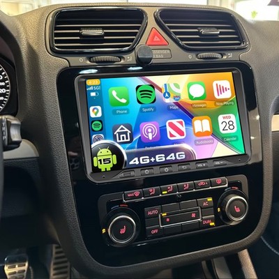 9'' 4+64GB Carplay Android 15 Autoradio GPS Navi 2 DIN Für VW SCIROCCO 2008-2014