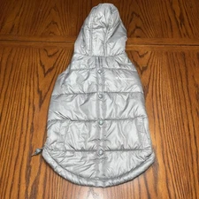Champion Dog Pet Puffer Coat Jacket Size L Sliver Gray