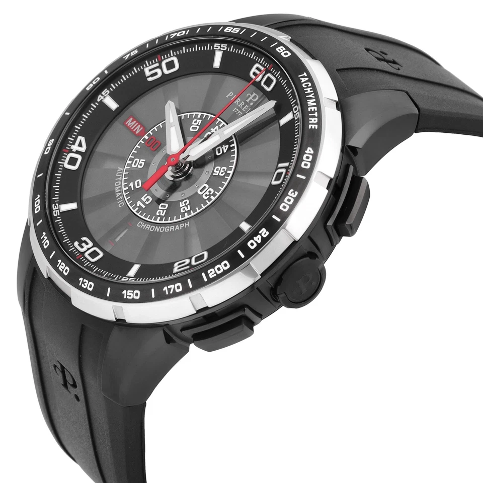 Reloj automático para hombre Perrelet Turbine cronógrafo esfera negra 47 mm A1075/3 Foto 2 de 4
