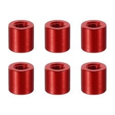 12pcs M3 Aluminum Spacers 3mm ID x 6mm OD x 6mm L Threaded Screw Standoff Round