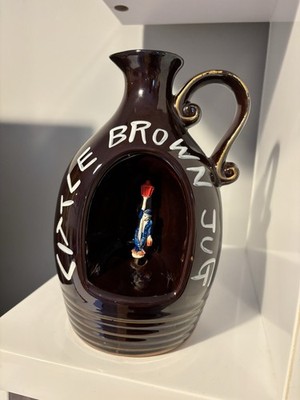 Vintage Retro Keramik ''Little Brown Jug'' Musik Karaffe aus 60er Jahren Japan