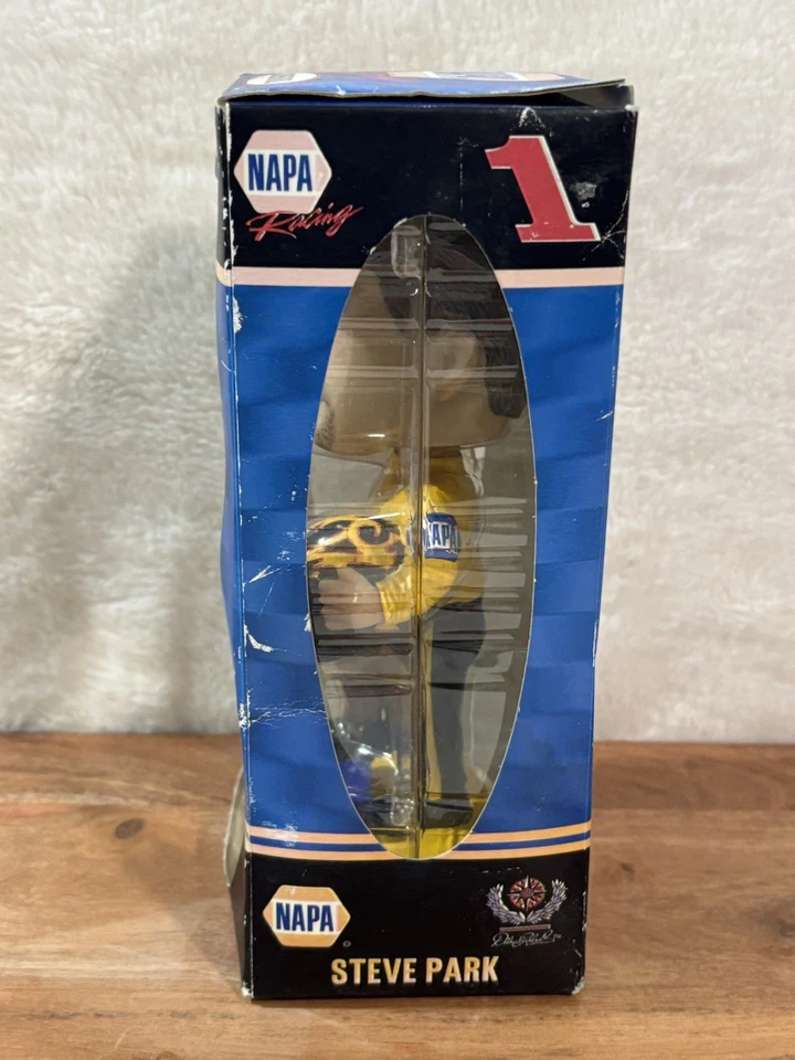 Muñeca Bobblehead Steve Park Napa Racing 2003 Pennzoil Napa piezas de automóviles nueva en caja Foto 4 de 4
