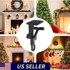 Home Fireplace Stocking And Garland Hanger - Each Mantle Holder Has Two Hooks