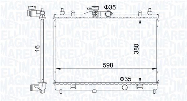 Magneti Marelli 350213168300 KüHler, MotorküHlung Passend FüR Nissan-image