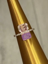 Ring bomb party BP NEW Ring Iris Ice Crystal & Lavender Topaz, RoseGold Size 8