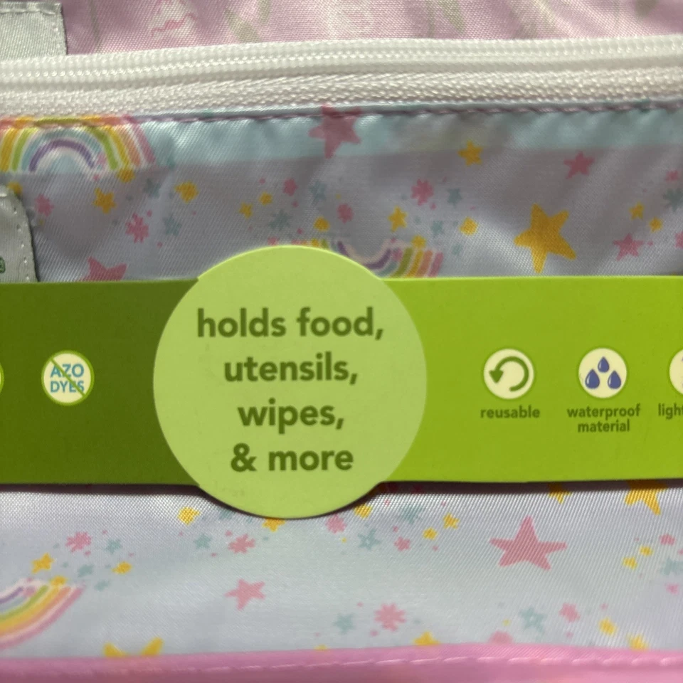 Nuevo Green Sprouts Nuevo Bebé Reutilizable Snack Bag Rosa 2pk Foto 2 de 4