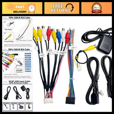 Universal Radio Wiring Harness Kit for Android Car Stereo - 16Pin ISO, RCA Conne
