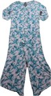 MUK LUKS~One Piece Jumpsuit/Romper~ Pink w/Green Leaves~Sz Large — photo 8