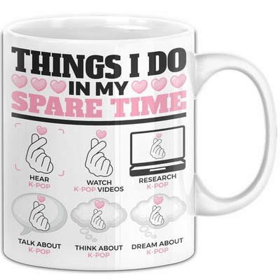 KPop Tasse Geschenk Spare Time Finger Heart Grafik Geschenkidee