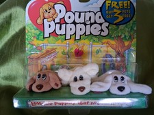 1995 New In Box Galoob Pound Puppies Mini 3 Pack Hard To Find Buy 3 Get 3 Promo