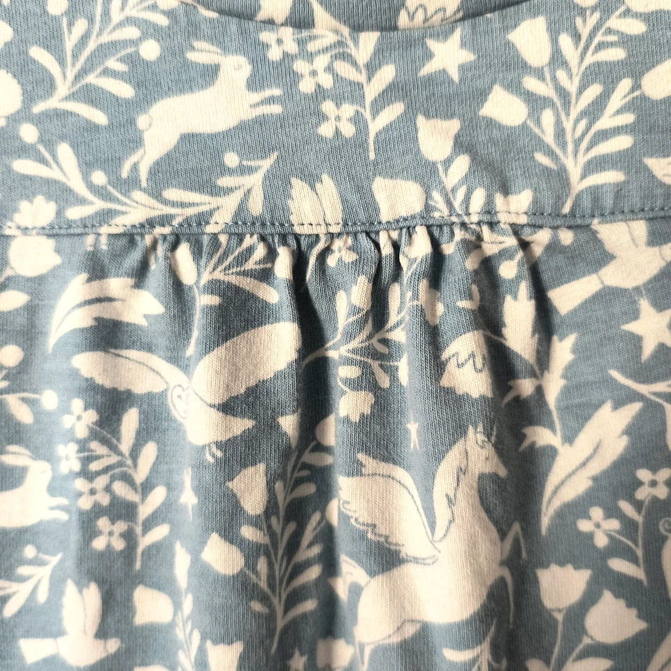 Camisón Mini Boden Niñas Talla 8-9Y Azul Floral Animales Unicornios Manga Larga Foto 4 de 4