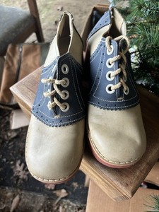 1970's Vintage Gaymode  Saddle Shoes US wms Size 7ish not Marked See Pics Heels