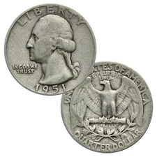 90% Silver Washington Quarter Average Circulated Random Date