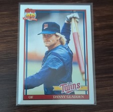 Topps 1991 Danny Gladden Minnesota Twins Baseball Card 40 Years #778