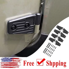 8Pcs Black Replacement Side Door Hinge Kit For Jeep Wrangler JK JKU 2007-18 4Dr