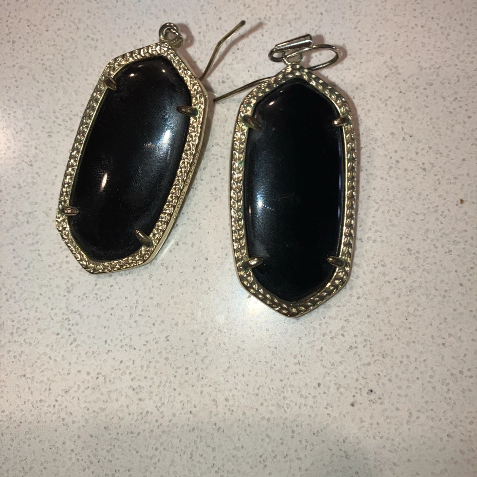 Kendra Scott Emmy Gold Black And Drusy Earrings | Kendra Scott Jewelry  - Image 3 of 4