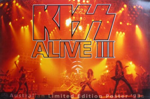 KISS "ALIVE III-AUSTRALIAN LIMITED EDITION POSTER 1993" POSTER -Band In Concert