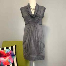 Guess Grey Cowl Neck Tunic Mini Dress Small