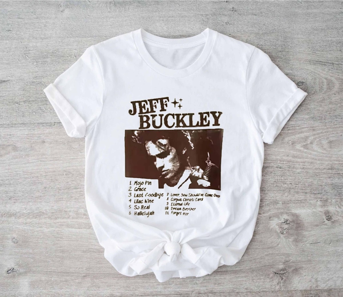Jeff Buckley T-Shirt, Jeff Buckley Boy Tour 1995 Music Tour Shirt 