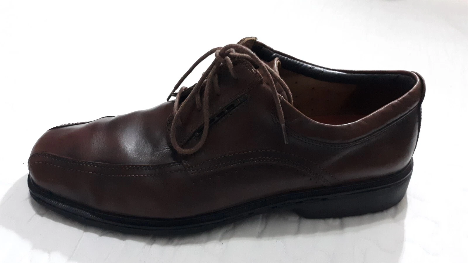 OXFORD ABITO DA UOMO NON STRUTTURATO DA CLARKS MARRONE PELLE PUNTA QUADRATA TAGLIA 12D