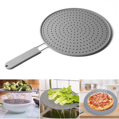 Splatter Screen for Frying Pan Metal Guard Shield Oil Splash Mesh Cover Kitchen - Picture 8 of 8