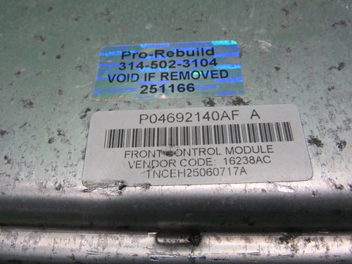 04692140AF 07 CHARGER 300 FRONT BCM BODY CONTROL MODULE MULTIFUNCTION REBUILT 66 - Picture 2 of 5