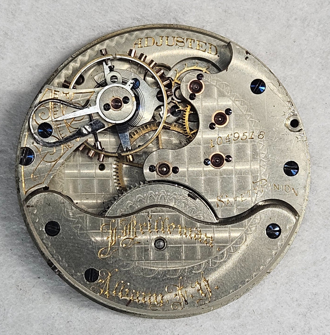 Scarce Illinois 16s 17j Grade 116 Pocket Watch Movement PL Brilleman ...