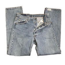 Vintage 90s Levis Jeans 501xx Button Fly Denim Made In USA 33x32 31x31 