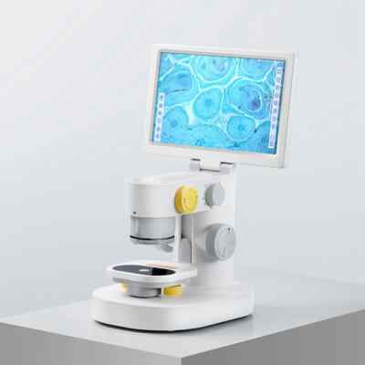 9'' IPS Touch Screen Biological Digital Microscope 1600X Optical Objective Lenses
